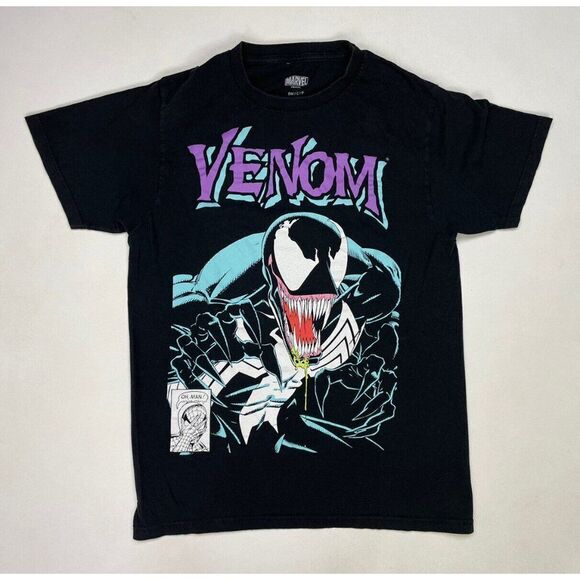 Marvel Venom Graphic T-shirt Women Small Black Short Sleeve - Picture 1 of 5
